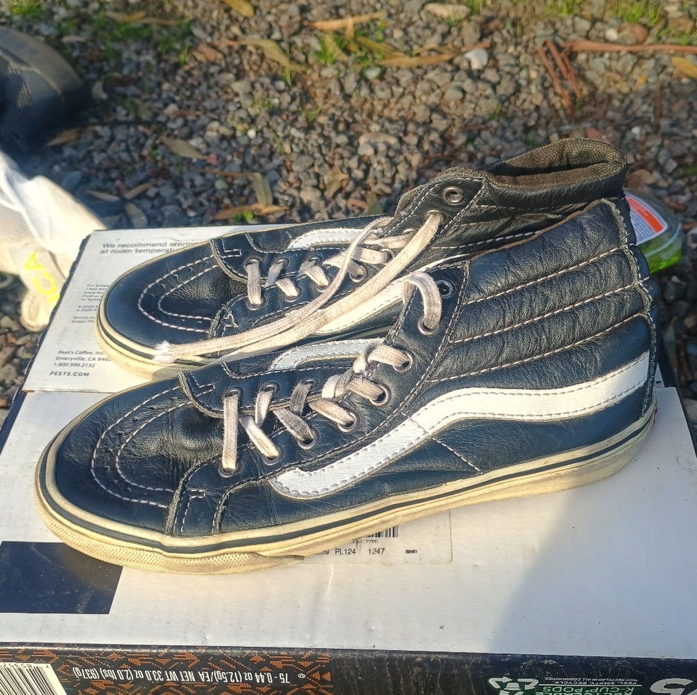 Vans Black Shoes Size 4 M 5.5 W